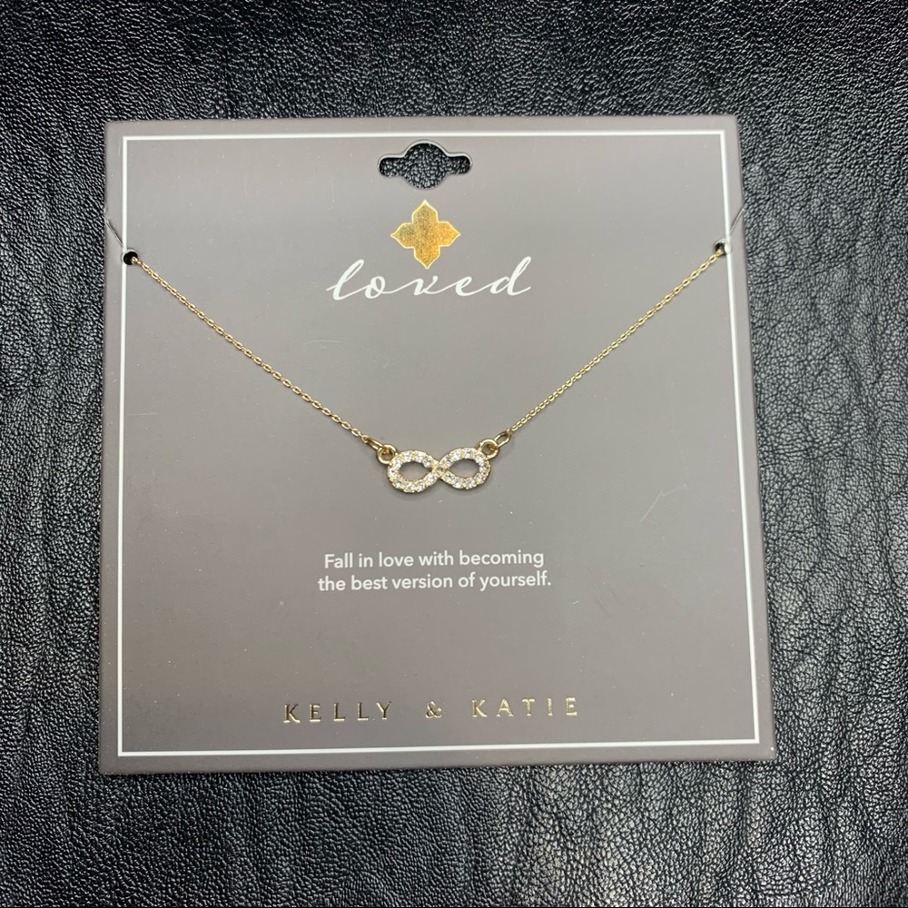 KELLY & KATIE Infinity Rhinestone Necklace